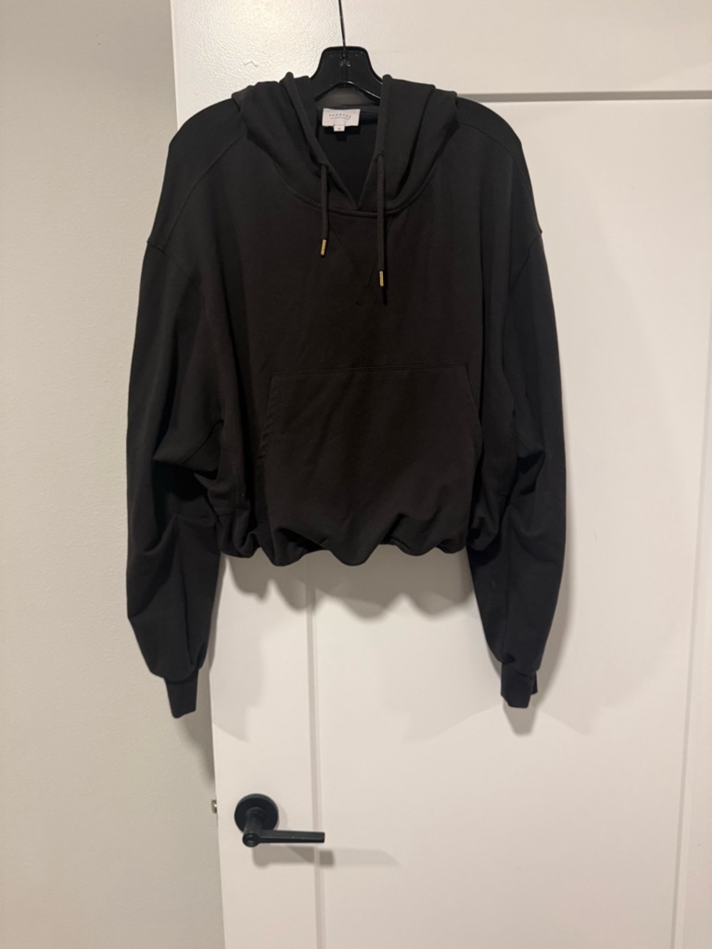 sundays deep brown Cropped Pullover Hoodie